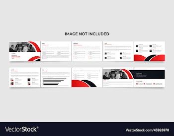 five fold landscape creative shape brochure
