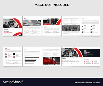 five fold square business brochure