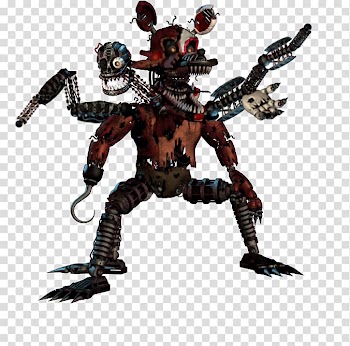 Five Nights at Freddy's 4 FNaF World Five Nights at Freddy's: The Silver Eyes Nightmare Mangle, Nightmare Foxy transparent background PNG clipart
