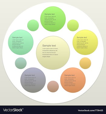 Five piece business infographics template vector image