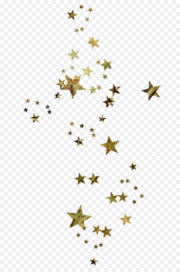 Five-pointed star Color - Floating golden five-pointed star 