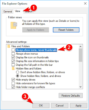 Fix: Thumbnail previews not showing on Windows 10, 8, 7