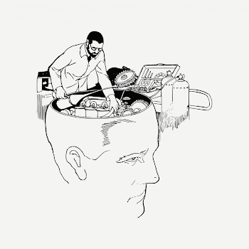 Fixing brain  clipart, black | Free PSD - rawpixel