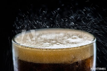 Fizzy cola drink macro shot