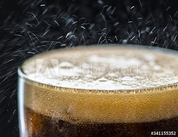 Fizzy cola drink macro shot