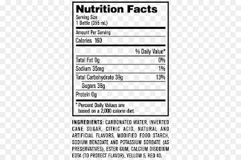 Fizzy Drinks Jones Soda Cola Nutrition facts label - drink 