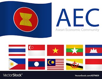  					Flag aec asean vector image														