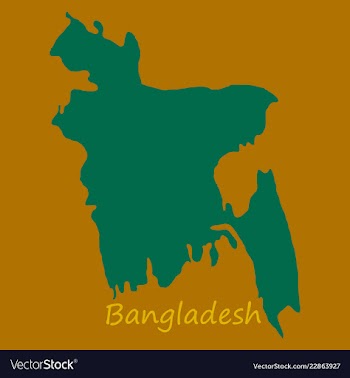 Flag and map of bangladesh vector image