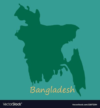 Flag and map of bangladesh vector image