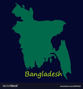 Flag and map of bangladesh vector image