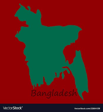 Flag and map of bangladesh vector image