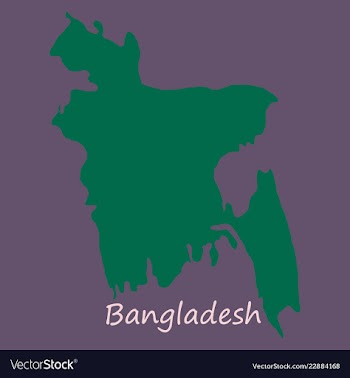 Flag and map of bangladesh vector image