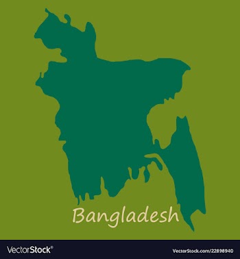 Flag and map of bangladesh vector image