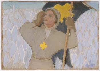 Flag bearer, 1915, by Akseli | Free Photo - rawpixel