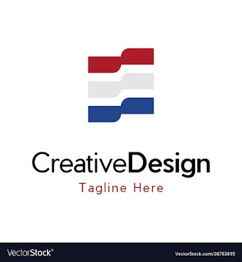 Flag country moving creative logo vector image