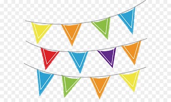 Flag Download Clip art - Colorful triangle party flag 