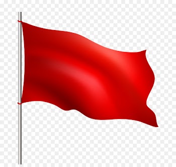 Flag - Fluttering red flag 