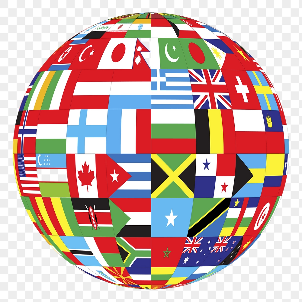 Flag globe png sticker, international | Free PNG - rawpixel