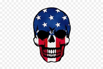 flag head skull bone logo