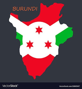 Flag map of burundi vector image