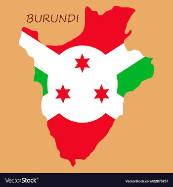 Flag map of burundi vector image