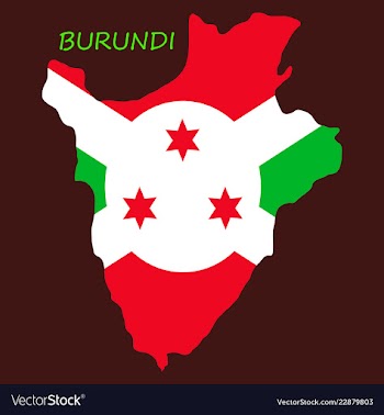 Flag map of burundi vector image
