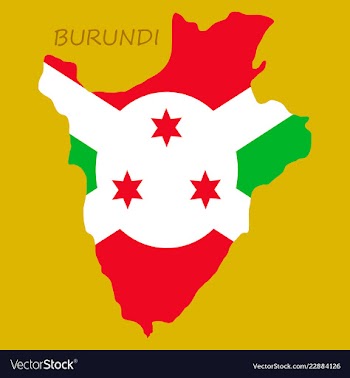 Flag map of burundi vector image