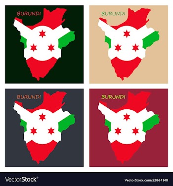 Flag map of burundi vector image