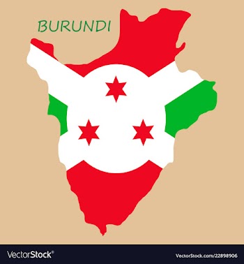 Flag map of burundi vector image