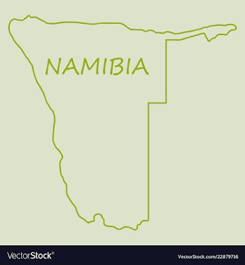 Flag map of namibia vector image