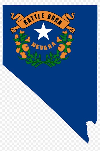 Flag Map Of Nevada Drapeau Clipart - Flag Of Nevada