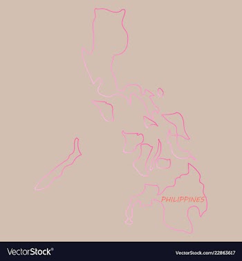 Flag map of philippines vector image