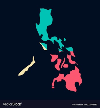 Flag map of philippines vector image