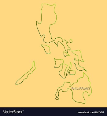 Flag map of philippines vector image