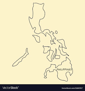 Flag map of philippines vector image