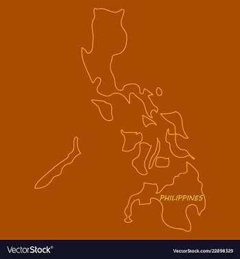 Flag map of philippines vector image