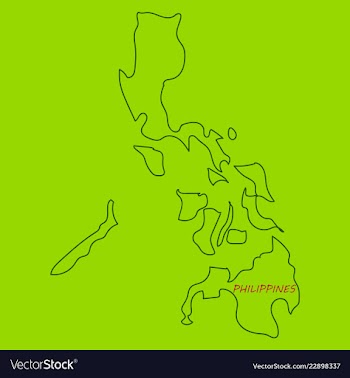 Flag map of philippines vector image