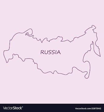 Flag map of russia vector image