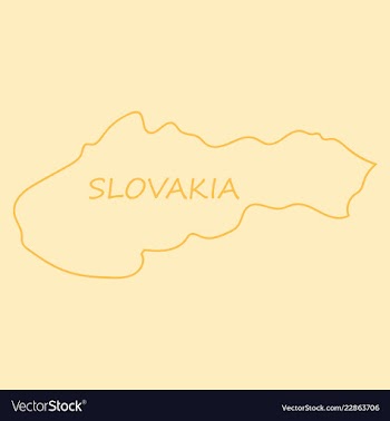 Flag map of slovakia vector image