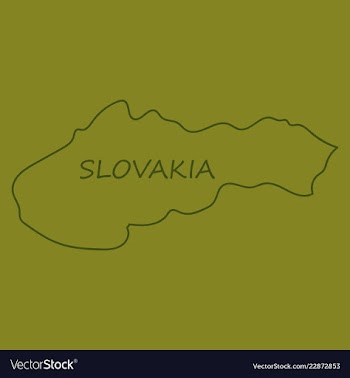 Flag map of slovakia vector image