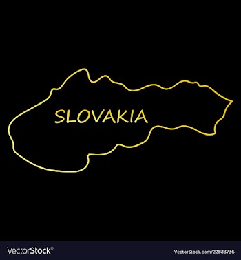 Flag map of slovakia vector image