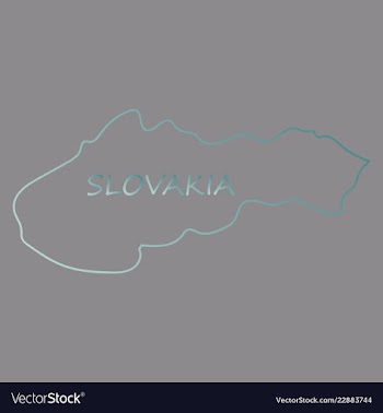 Flag map of slovakia vector image
