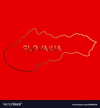 Flag map of slovakia vector image