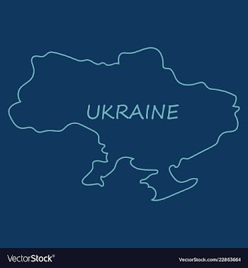 Flag map of ukraine vector image
