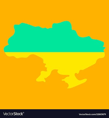 Flag map of ukraine vector image