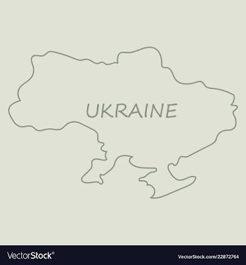 Flag map of ukraine vector image