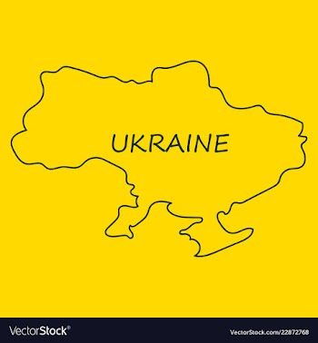 Flag map of ukraine vector image