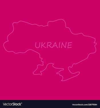 Flag map of ukraine vector image