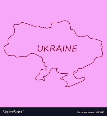 Flag map of ukraine vector image
