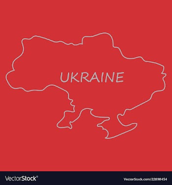 Flag map of ukraine vector image